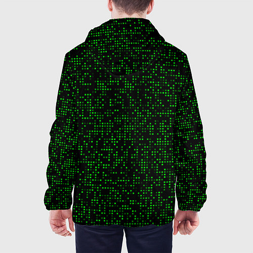 Мужская куртка Minecraft green squares / 3D-Черный – фото 4