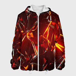 Куртка с капюшоном мужская Лавовое стекло, цвет: 3D-белый