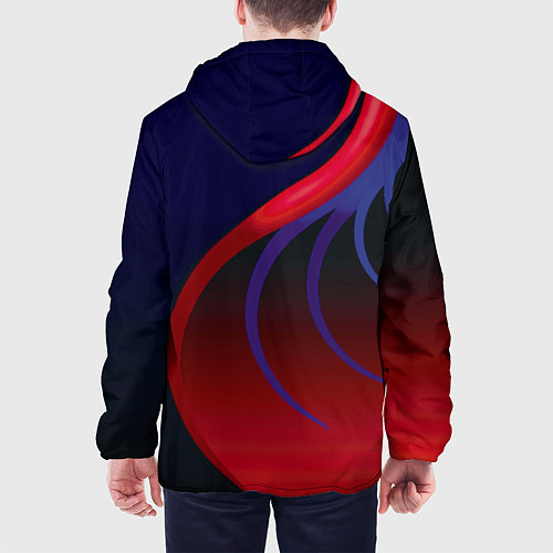 Мужская куртка Красные и синие щупальца / 3D-Черный – фото 4