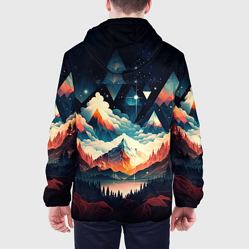 Мужская куртка Футуризм горы / 3D-Черный – фото 4
