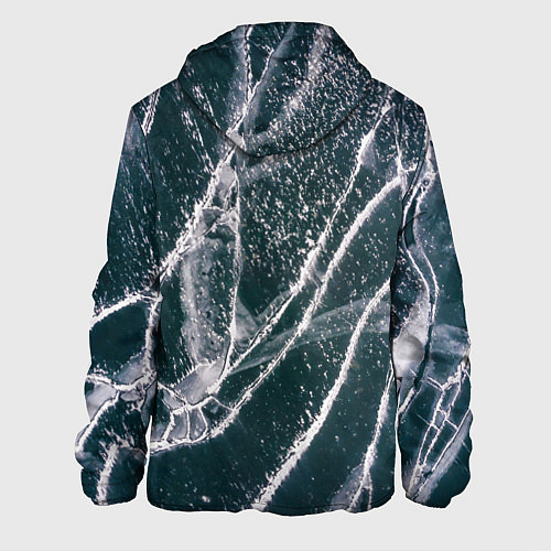Мужская куртка Ледяные трещины на замерзшем море / 3D-Белый – фото 2