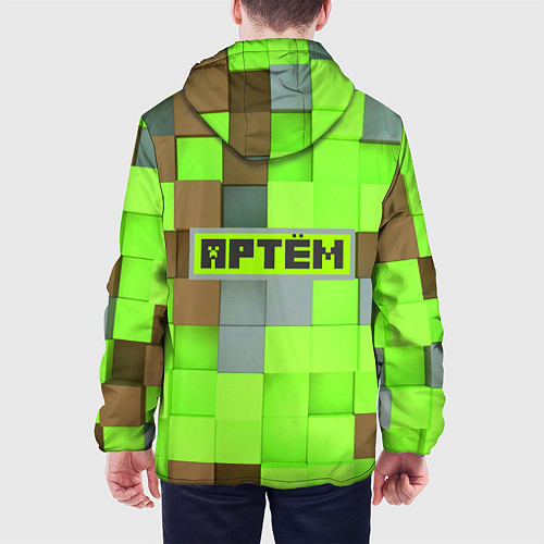 Мужская куртка Артем майнкрафт / 3D-Черный – фото 4