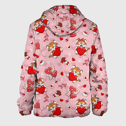 Мужская куртка Влюбленные тигрята / 3D-Белый – фото 2