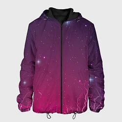 Куртка с капюшоном мужская Космическая аномалия, цвет: 3D-черный