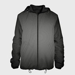 Куртка с капюшоном мужская Серый, черный градиент, цвет: 3D-черный