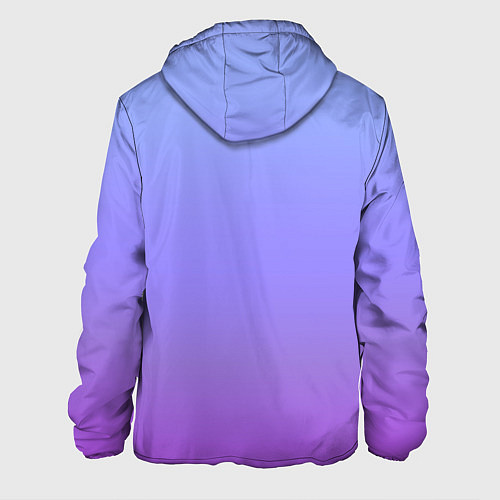 Мужская куртка Фиолетовый градиент / 3D-Белый – фото 2