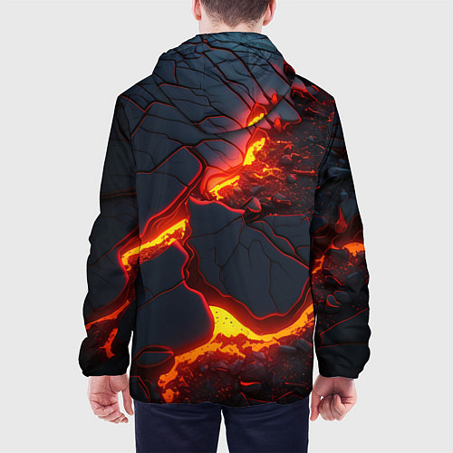 Мужская куртка Красивая неоновая лава / 3D-Черный – фото 4