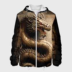 Мужская куртка Китайский дракон с открытой пастью