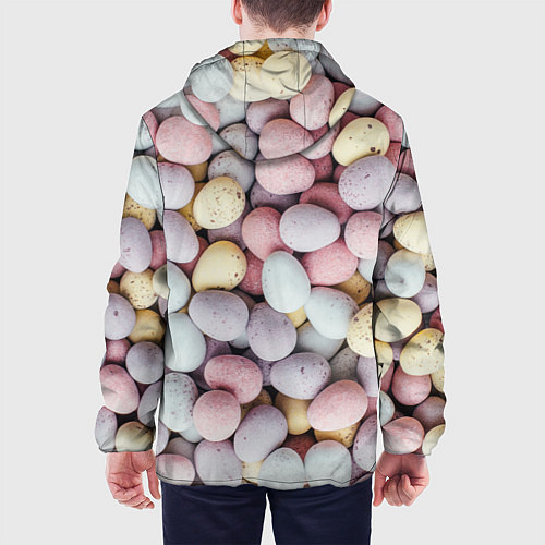 Мужская куртка Абстрактное множество чистых и светлых камней / 3D-Черный – фото 4
