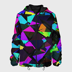 Куртка с капюшоном мужская Shapes triangle geometry, цвет: 3D-черный