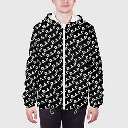 Куртка с капюшоном мужская B A P black n white pattern, цвет: 3D-белый — фото 2