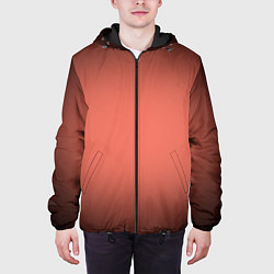 Куртка с капюшоном мужская Коралловый градиент, цвет: 3D-черный — фото 2