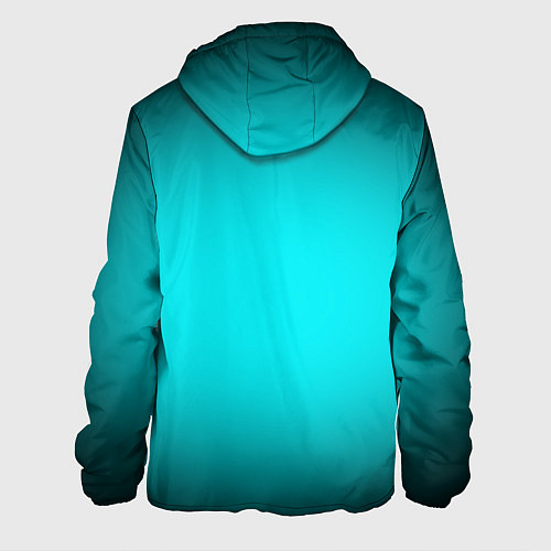 Мужская куртка Неоновый синий градиент / 3D-Черный – фото 2
