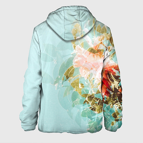 Мужская куртка Светло-синий цветочный паттерн / 3D-Белый – фото 2