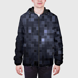 Куртка с капюшоном мужская Minecraft block time, цвет: 3D-черный — фото 2