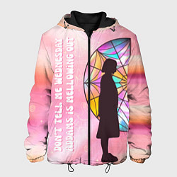 Куртка с капюшоном мужская Энид Синклер - сериал Уэнсдей - яркая сторона окна, цвет: 3D-черный