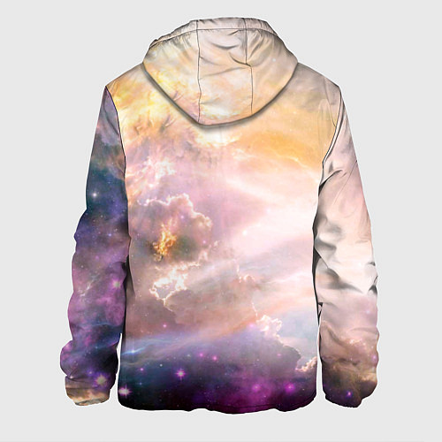 Мужская куртка Аморфное абстрактное космическое красочное небо / 3D-Белый – фото 2