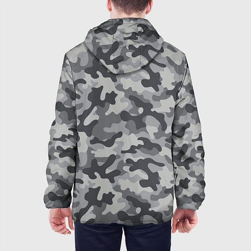 Мужская куртка Городской серый камуфляж / 3D-Черный – фото 4