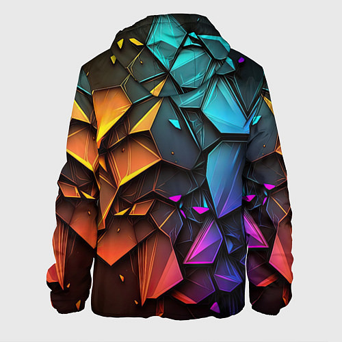 Мужская куртка Неоновая абстрактная чешуя дракона / 3D-Черный – фото 2