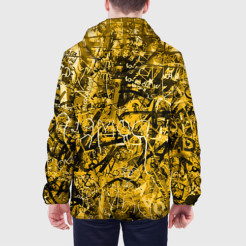 Мужская куртка Желтый хаос / 3D-Черный – фото 4