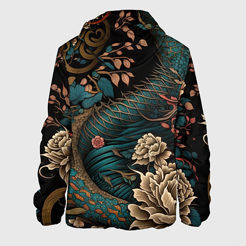 Мужская куртка Японский змей Irezumi / 3D-Черный – фото 2