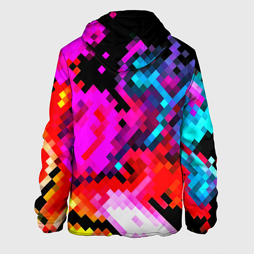 Мужская куртка Pixel neon mosaic / 3D-Черный – фото 2