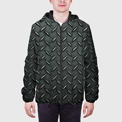 Куртка с капюшоном мужская Металлический человек, цвет: 3D-черный — фото 2
