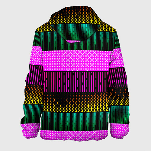 Мужская куртка Patterned stripes / 3D-Белый – фото 2