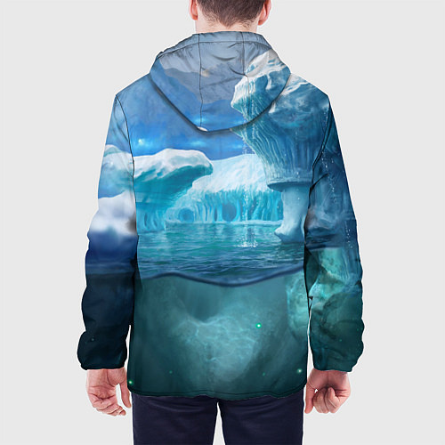 Мужская куртка Subnautica - КРАБ на леднике / 3D-Черный – фото 4