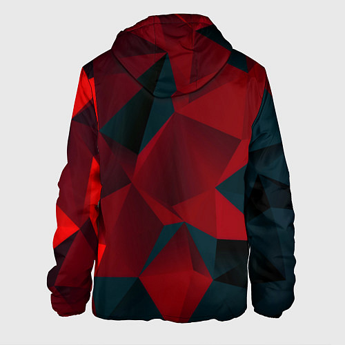 Мужская куртка Битва кубов красный и черный / 3D-Белый – фото 2