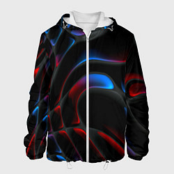 Куртка с капюшоном мужская Neon colors drops of liquid, цвет: 3D-белый