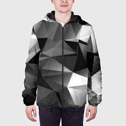 Куртка с капюшоном мужская Geometry grey ship, цвет: 3D-черный — фото 2