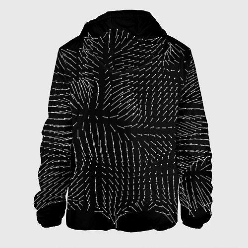 Мужская куртка Паттерн из стрелок / 3D-Черный – фото 2