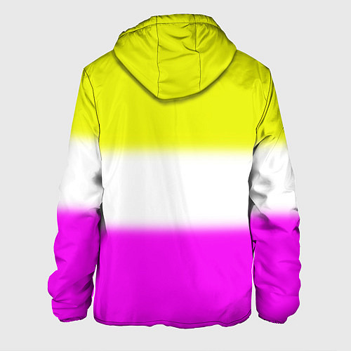 Мужская куртка Трехцветный размытый фон / 3D-Черный – фото 2