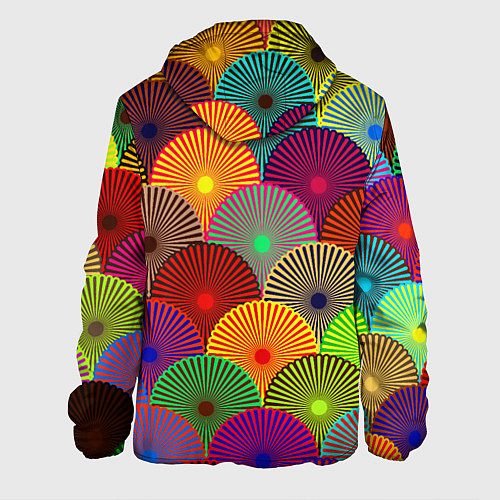 Мужская куртка Multicolored circles / 3D-Черный – фото 2