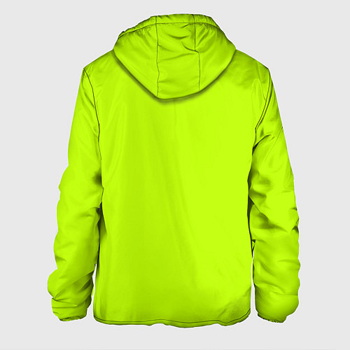 Мужская куртка Лайм цвет: однотонный лаймовый / 3D-Белый – фото 2