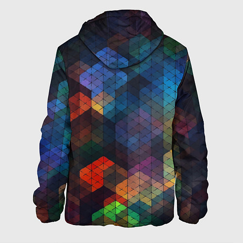Мужская куртка Стеклянная мозаика цветная / 3D-Белый – фото 2