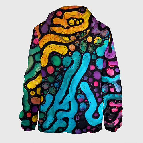 Мужская куртка Цветные микроорганизмы / 3D-Белый – фото 2