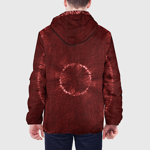 Мужская куртка Красный круг тай-дай / 3D-Черный – фото 4