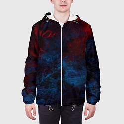 Куртка с капюшоном мужская Космическая абстракция битва, цвет: 3D-белый — фото 2