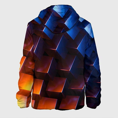 Мужская куртка Геометрия с градиентом / 3D-Белый – фото 2