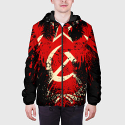 Куртка с капюшоном мужская Советский союз, цвет: 3D-черный — фото 2