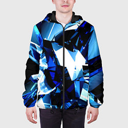 Куртка с капюшоном мужская Crystal blue form, цвет: 3D-черный — фото 2