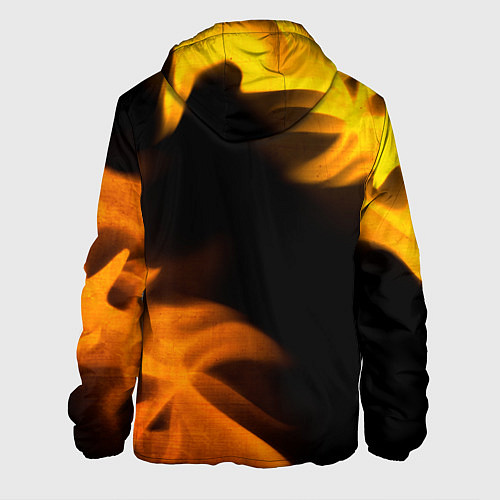 Мужская куртка Free Fire - gold gradient: надпись, символ / 3D-Черный – фото 2