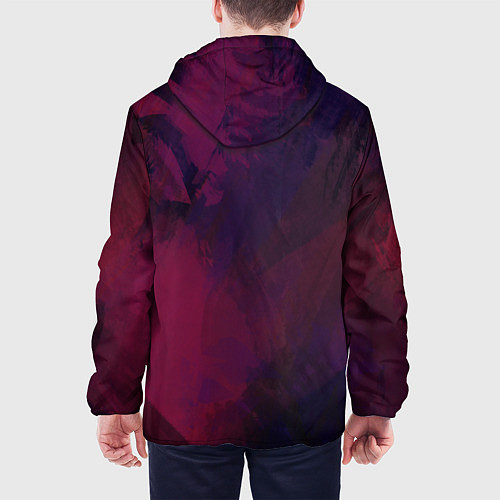 Мужская куртка Фиолетовый мазок / 3D-Черный – фото 4