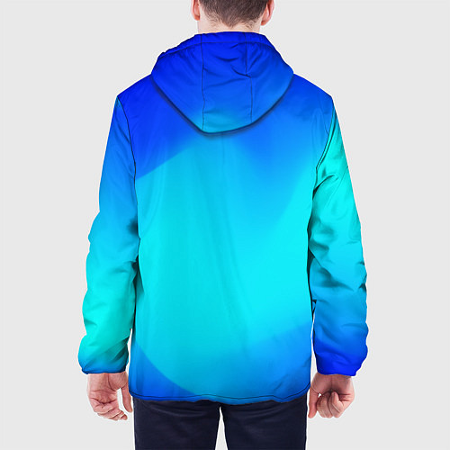 Мужская куртка Градиент синий / 3D-Черный – фото 4
