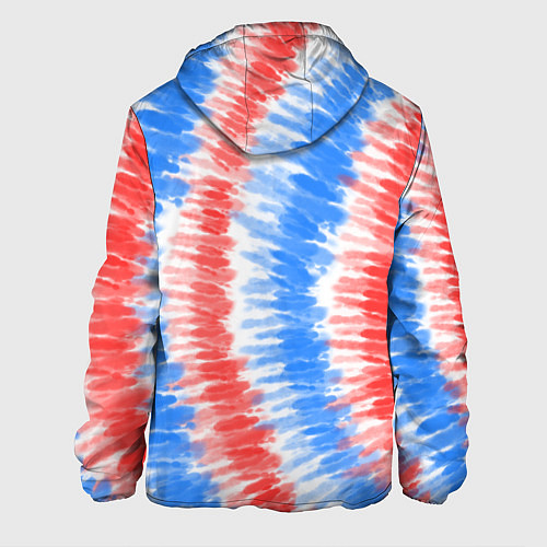Мужская куртка Тай-дай красный с голубым / 3D-Белый – фото 2