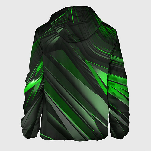 Мужская куртка Green black abstract / 3D-Белый – фото 2