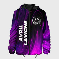 Куртка с капюшоном мужская Avril Lavigne violet plasma, цвет: 3D-черный