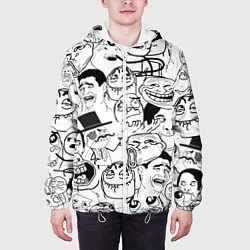 Куртка с капюшоном мужская Сборник мемов, цвет: 3D-белый — фото 2